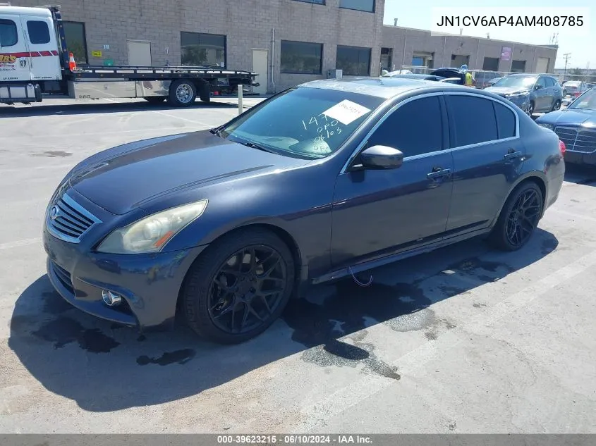 2010 Infiniti G37 Journey VIN: JN1CV6AP4AM408785 Lot: 39623215