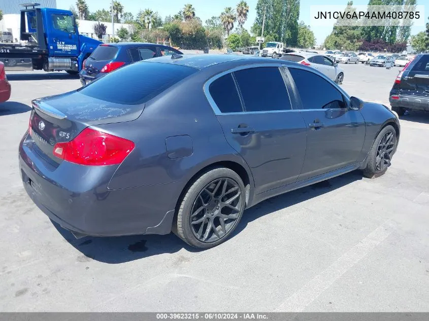 2010 Infiniti G37 Journey VIN: JN1CV6AP4AM408785 Lot: 39623215