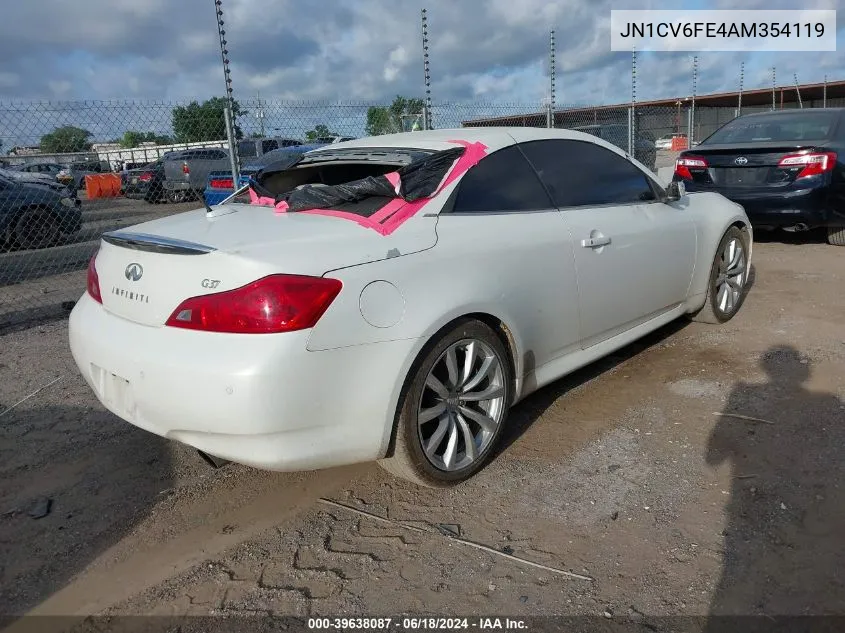 2010 Infiniti G37 VIN: JN1CV6FE4AM354119 Lot: 39638087