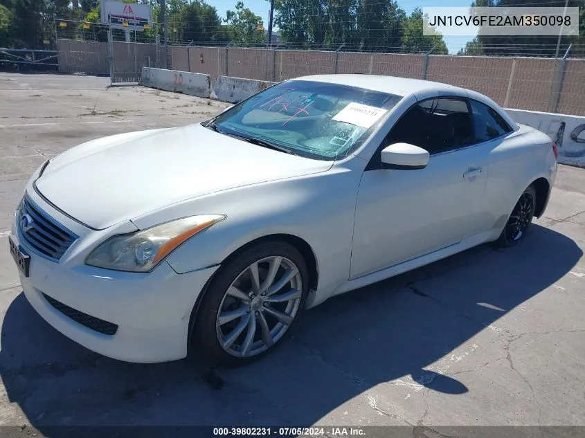 JN1CV6FE2AM350098 2010 Infiniti G37