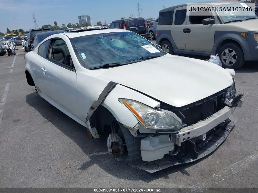 2010 Infiniti G37 Sport VIN: JN1CV6EK5AM103746 Lot: 39891051