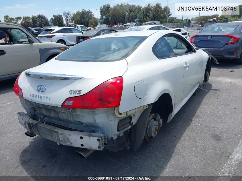 2010 Infiniti G37 Sport VIN: JN1CV6EK5AM103746 Lot: 39891051