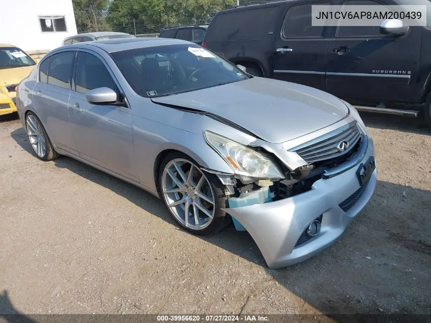 2010 Infiniti G37 Journey VIN: JN1CV6AP8AM200439 Lot: 39956620