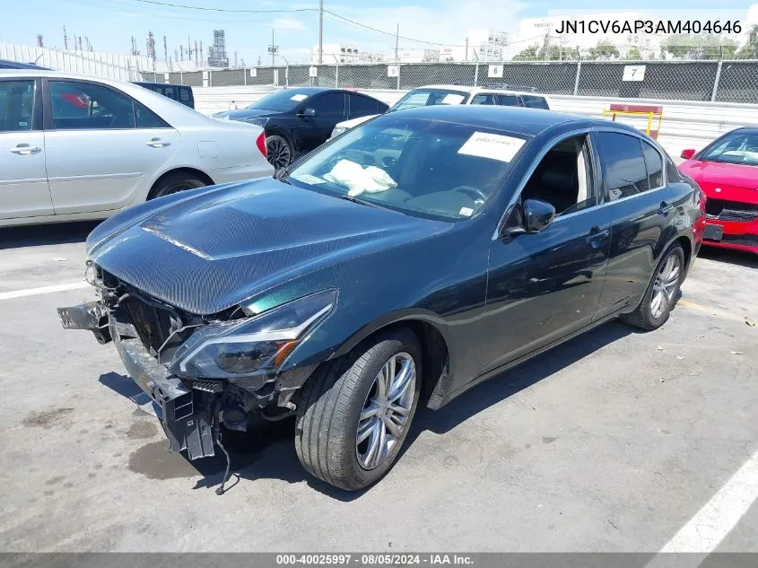 2010 Infiniti G37 Journey VIN: JN1CV6AP3AM404646 Lot: 40025997