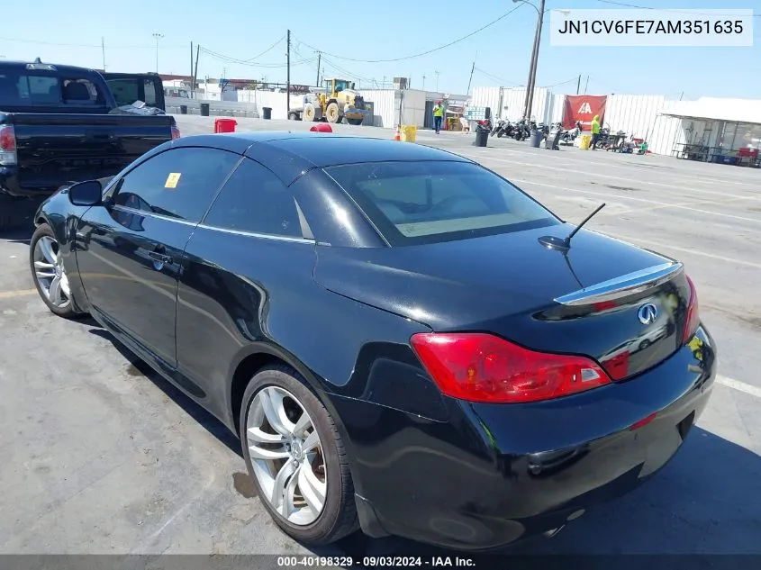 2010 Infiniti G37 VIN: JN1CV6FE7AM351635 Lot: 40198329