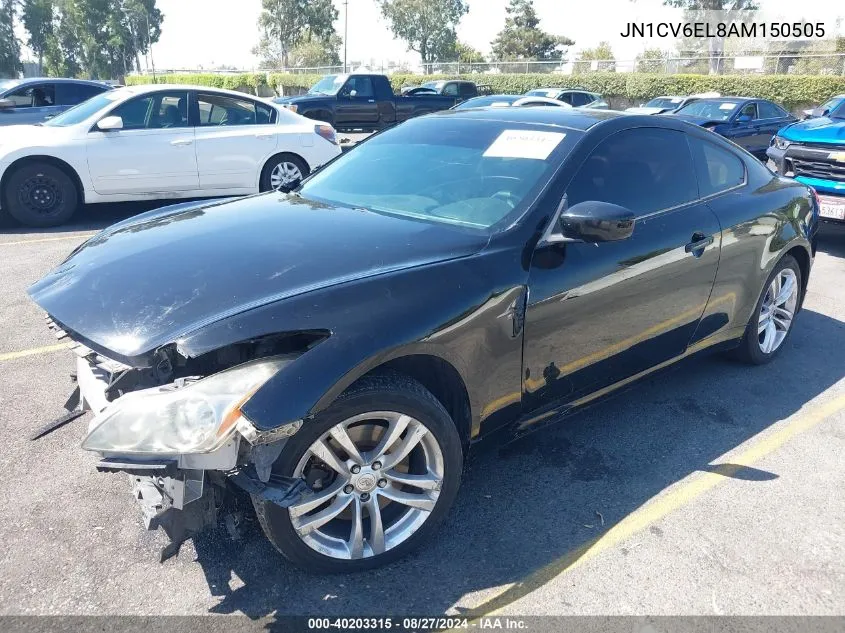 2010 Infiniti G37 X VIN: JN1CV6EL8AM150505 Lot: 40203315