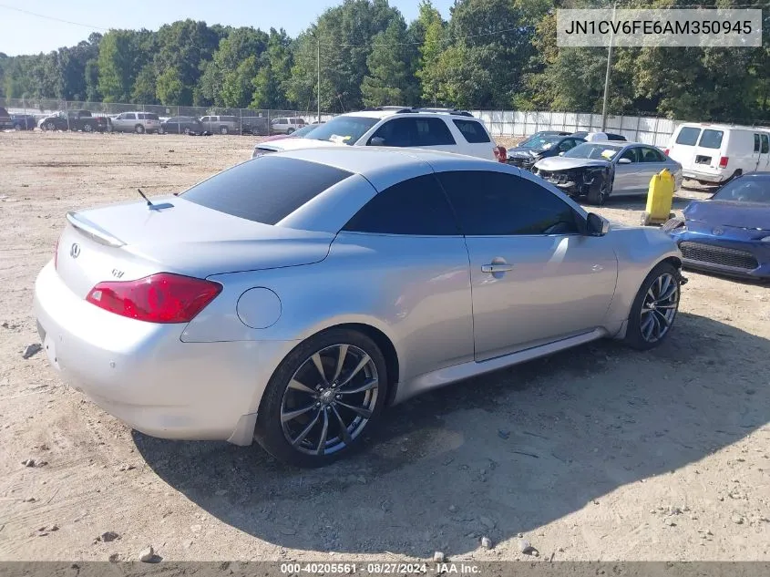 2010 Infiniti G37 VIN: JN1CV6FE6AM350945 Lot: 40205561