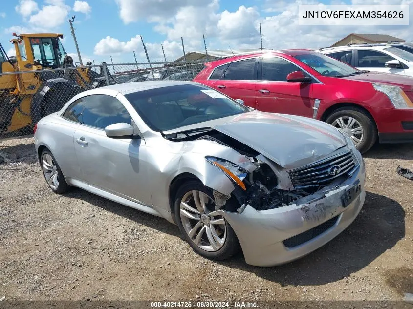 2010 Infiniti G37 VIN: JN1CV6FEXAM354626 Lot: 40214725