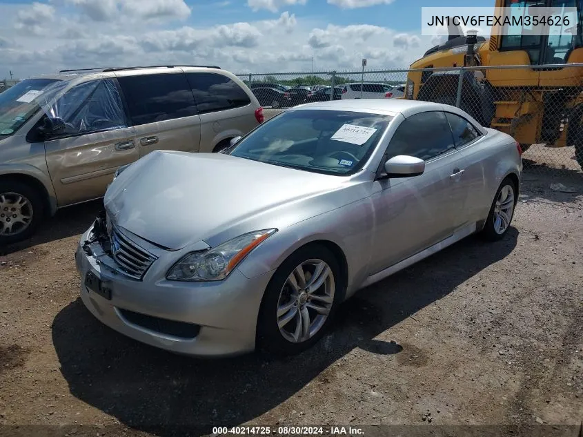 2010 Infiniti G37 VIN: JN1CV6FEXAM354626 Lot: 40214725