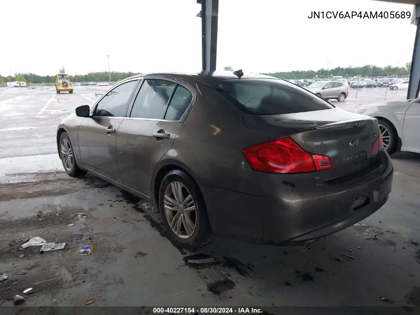 2010 Infiniti G37 Journey VIN: JN1CV6AP4AM405689 Lot: 40227154