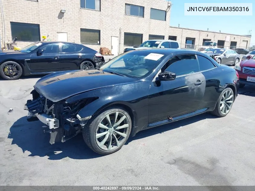 2010 Infiniti G37 VIN: JN1CV6FE8AM350316 Lot: 40242897