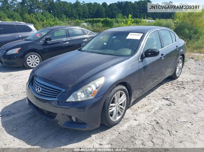 2010 Infiniti G37 Sport VIN: JN1CV6APXAM203391 Lot: 40250489