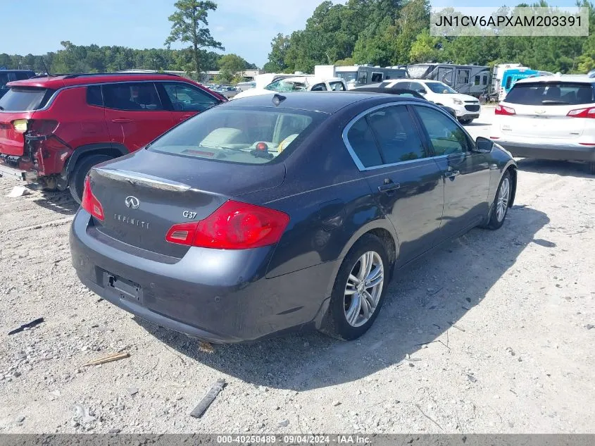 2010 Infiniti G37 Sport VIN: JN1CV6APXAM203391 Lot: 40250489