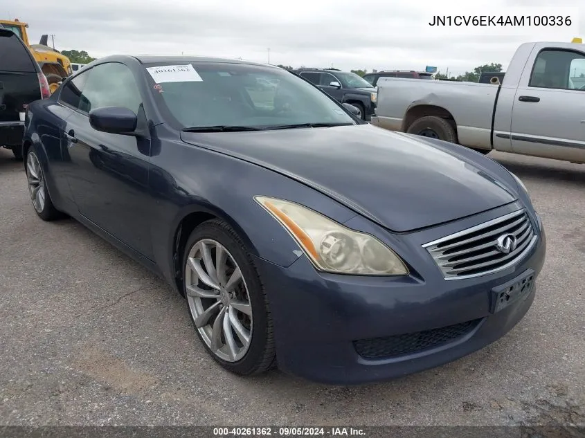 2010 Infiniti G37 Journey VIN: JN1CV6EK4AM100336 Lot: 40261362