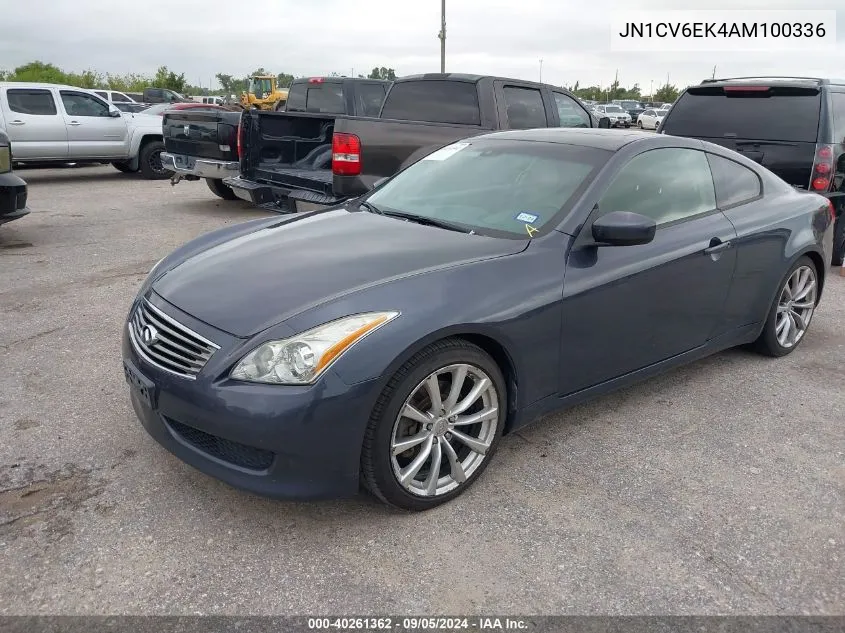 2010 Infiniti G37 Journey VIN: JN1CV6EK4AM100336 Lot: 40261362