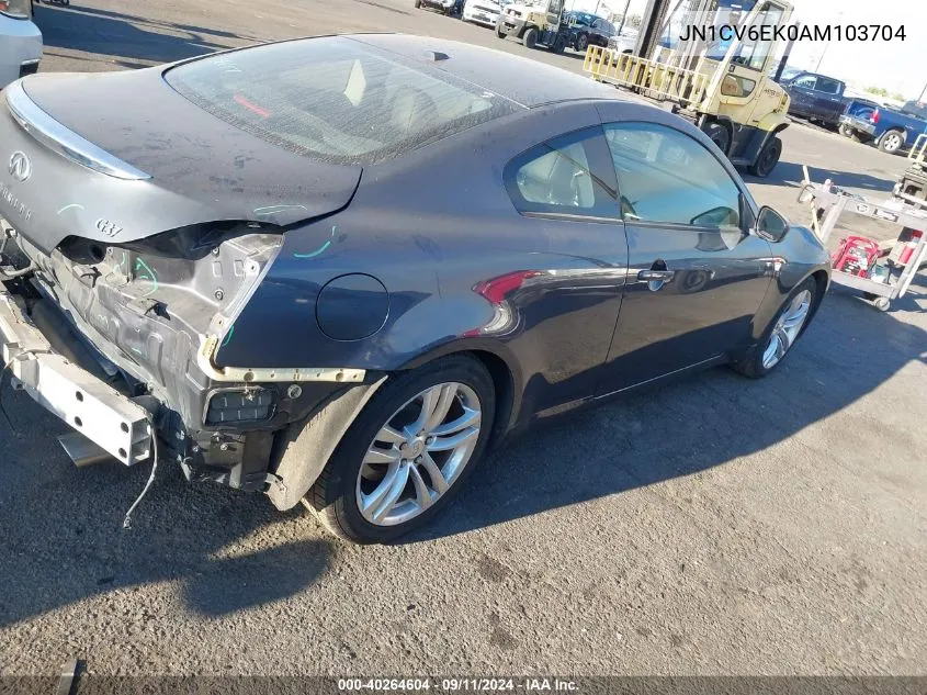 2010 Infiniti G37 Journey VIN: JN1CV6EK0AM103704 Lot: 40264604