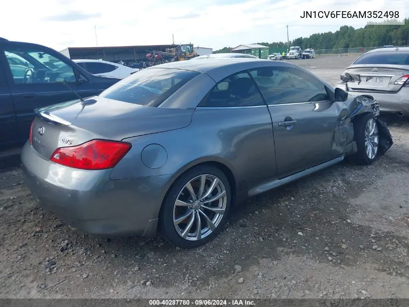 2010 Infiniti G37 VIN: JN1CV6FE6AM352498 Lot: 40287780