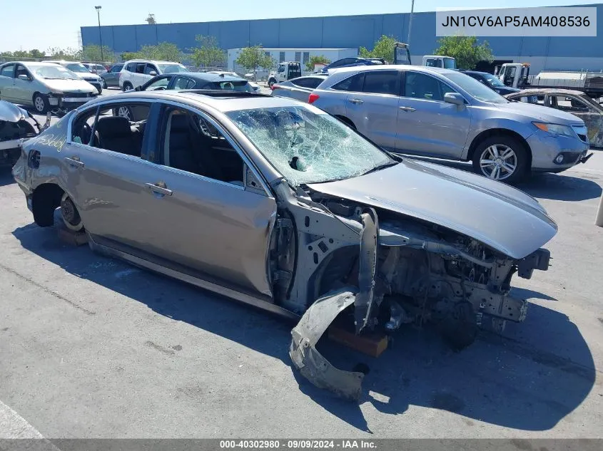 2010 Infiniti G37 Journey VIN: JN1CV6AP5AM408536 Lot: 40302980