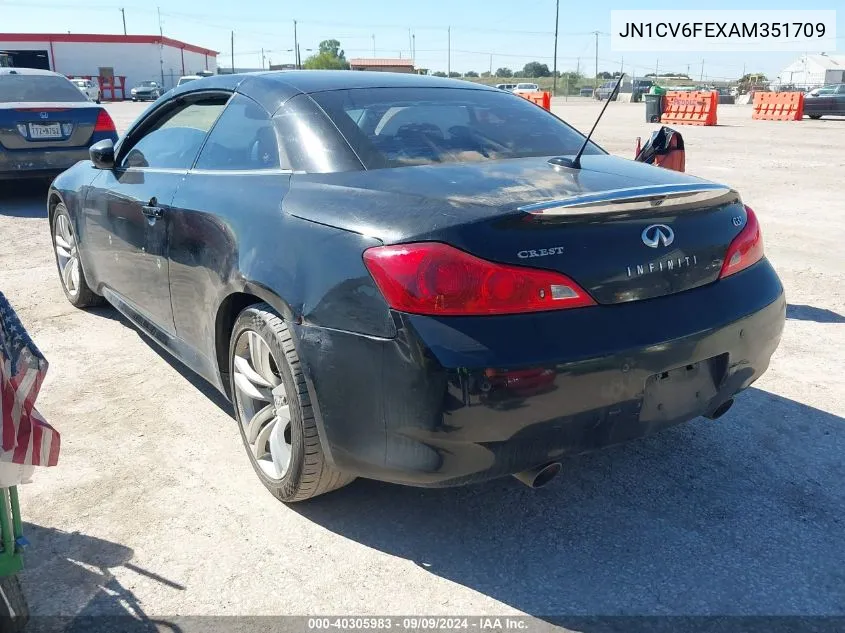 2010 Infiniti G37 VIN: JN1CV6FEXAM351709 Lot: 40305983