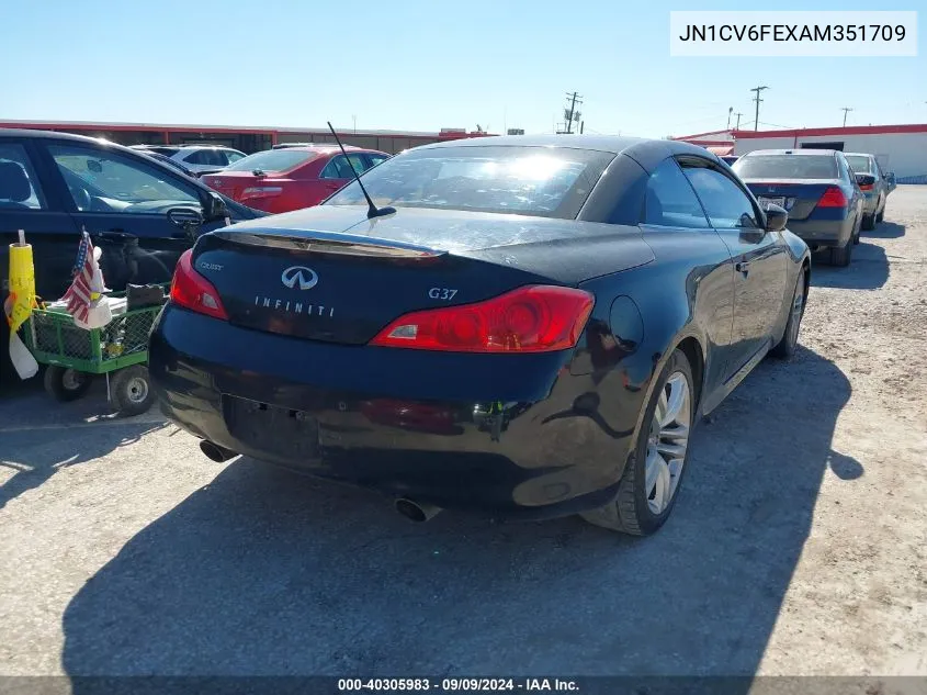 2010 Infiniti G37 VIN: JN1CV6FEXAM351709 Lot: 40305983