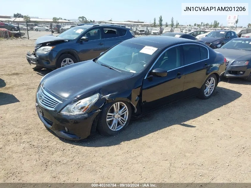 2010 Infiniti G37 Journey VIN: JN1CV6AP1AM201206 Lot: 40310754