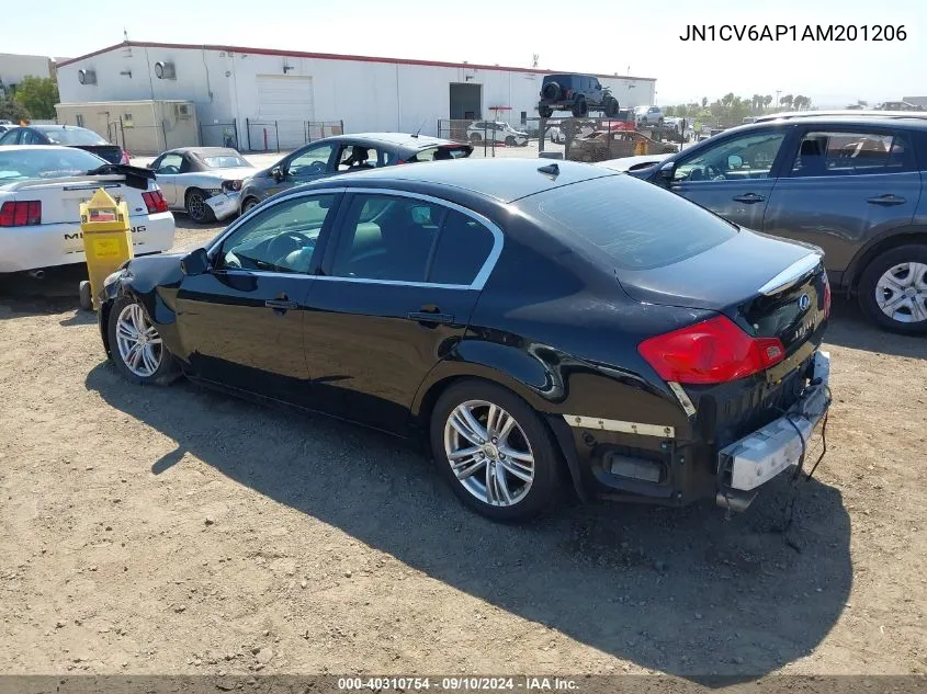 2010 Infiniti G37 Journey VIN: JN1CV6AP1AM201206 Lot: 40310754