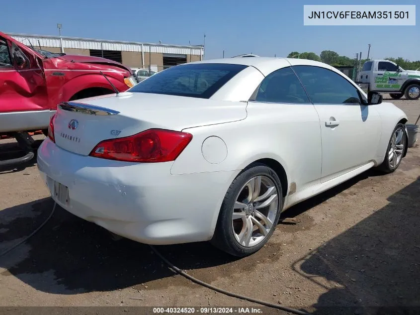 2010 Infiniti G37 Anniversary Edition/Sport VIN: JN1CV6FE8AM351501 Lot: 40324520