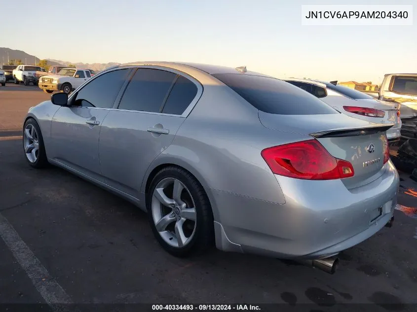 2010 Infiniti G37 Journey VIN: JN1CV6AP9AM204340 Lot: 40334493