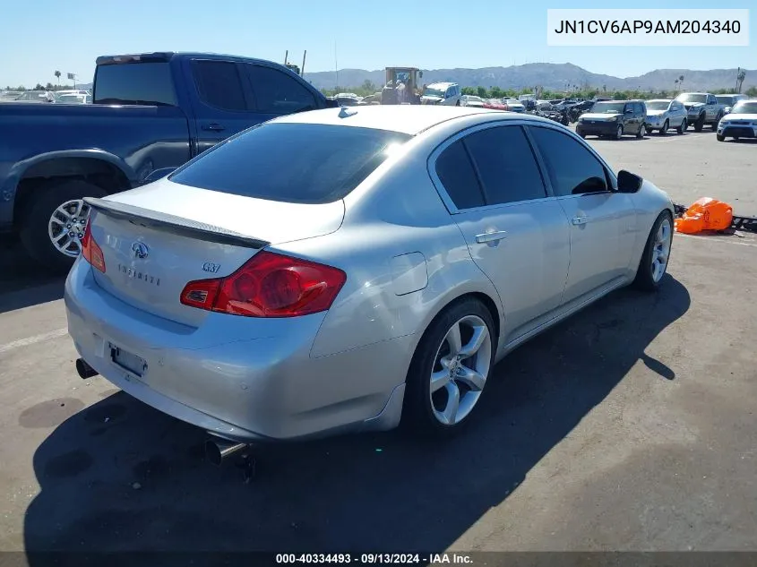 2010 Infiniti G37 Journey VIN: JN1CV6AP9AM204340 Lot: 40334493