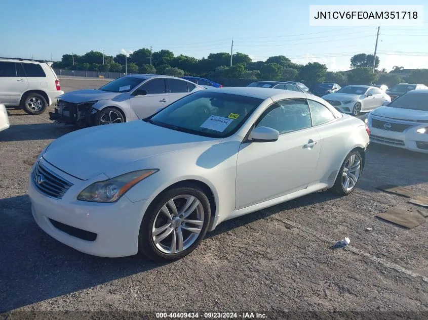 JN1CV6FE0AM351718 2010 Infiniti G37 Sport