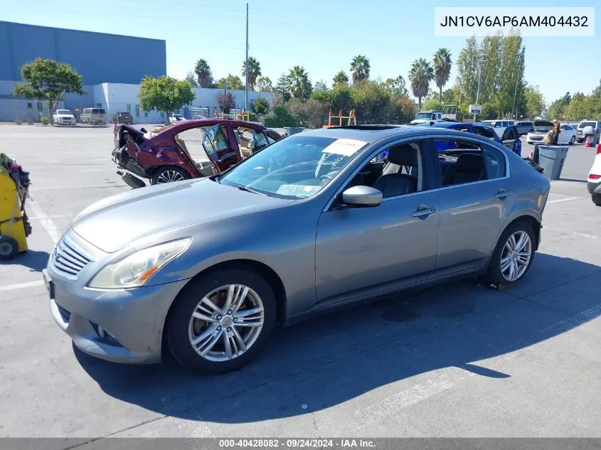 2010 Infiniti G37 Journey VIN: JN1CV6AP6AM404432 Lot: 40428082