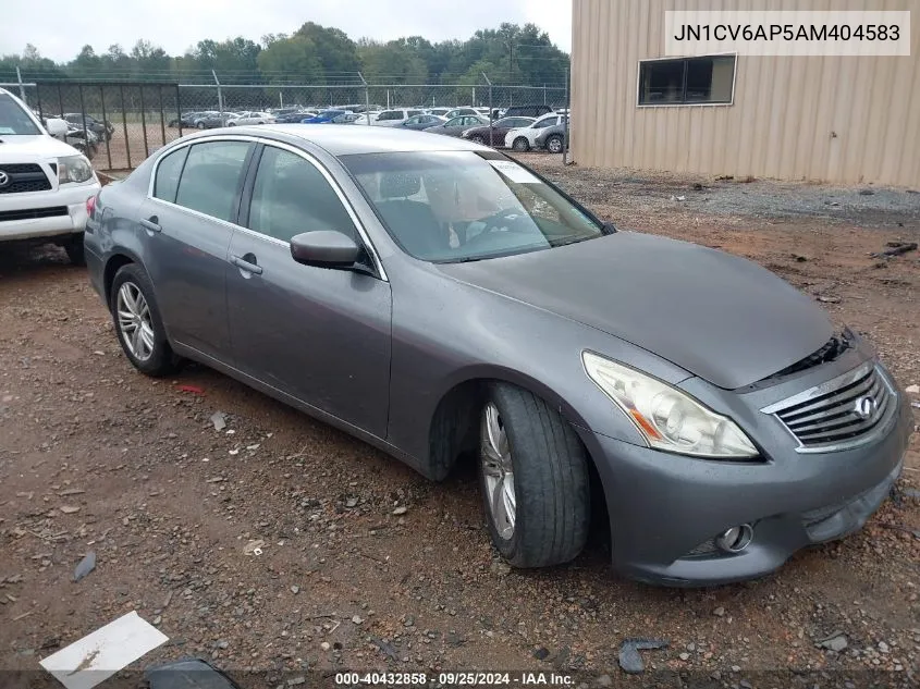 2010 Infiniti G37 VIN: JN1CV6AP5AM404583 Lot: 40432858