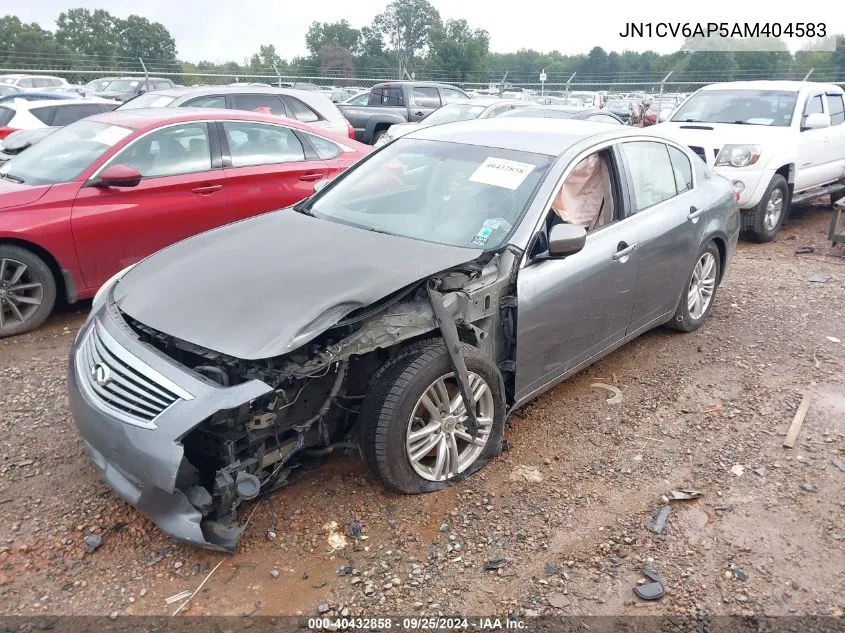 2010 Infiniti G37 VIN: JN1CV6AP5AM404583 Lot: 40432858