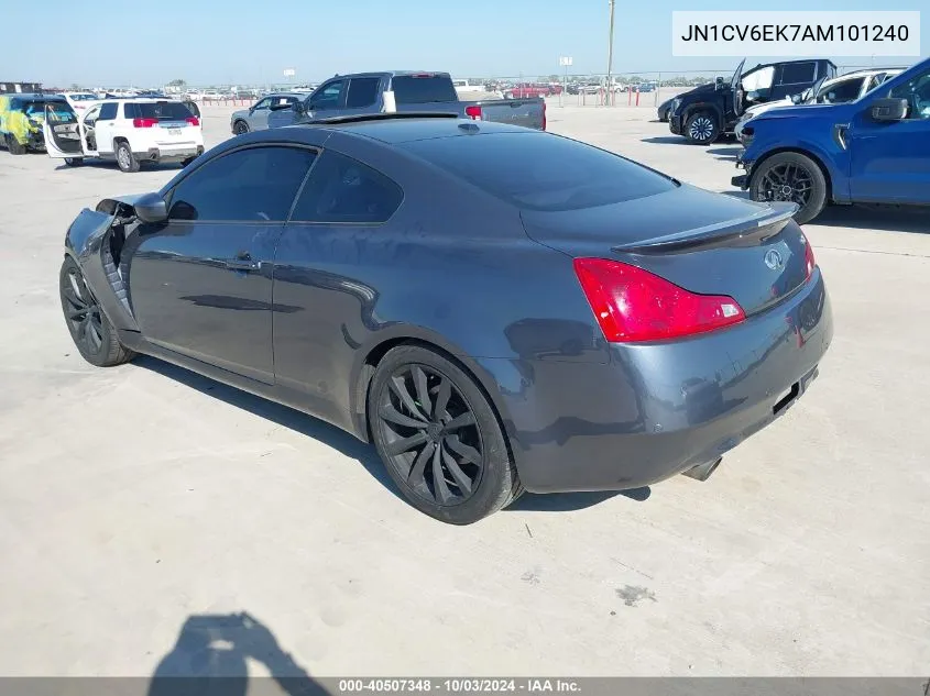 2010 Infiniti G37 Journey VIN: JN1CV6EK7AM101240 Lot: 40507348