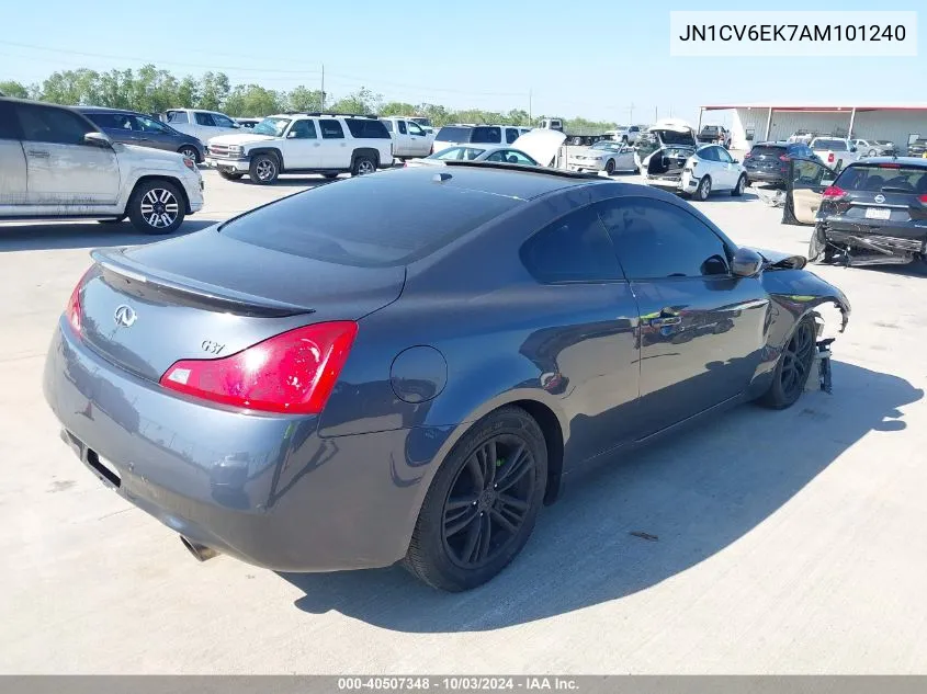 2010 Infiniti G37 Journey VIN: JN1CV6EK7AM101240 Lot: 40507348