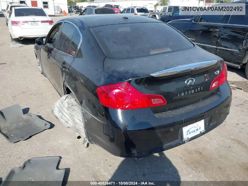 2010 Infiniti G37 Sport VIN: JN1CV6AP0AM202492 Lot: 40526471