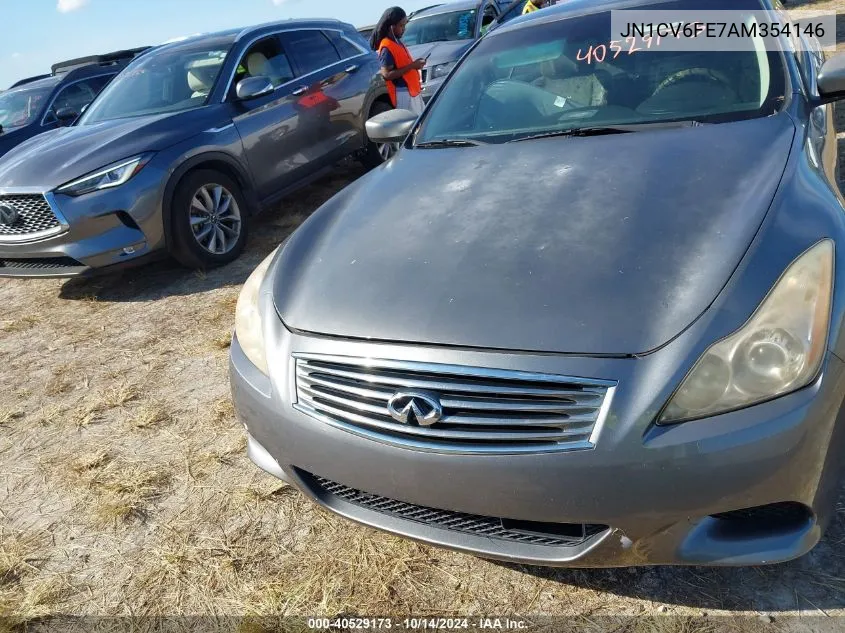 2010 Infiniti G37 VIN: JN1CV6FE7AM354146 Lot: 40529173