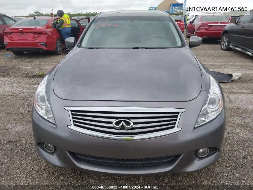 2010 Infiniti G37 VIN: JN1CV6AR1AM461560 Lot: 40539822