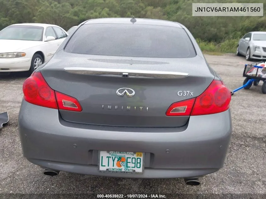 2010 Infiniti G37 VIN: JN1CV6AR1AM461560 Lot: 40539822