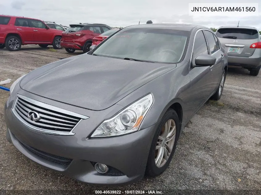 2010 Infiniti G37 VIN: JN1CV6AR1AM461560 Lot: 40539822