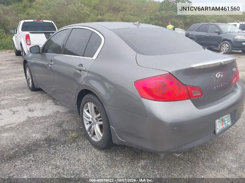 2010 Infiniti G37 VIN: JN1CV6AR1AM461560 Lot: 40539822