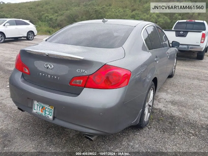 2010 Infiniti G37 VIN: JN1CV6AR1AM461560 Lot: 40539822