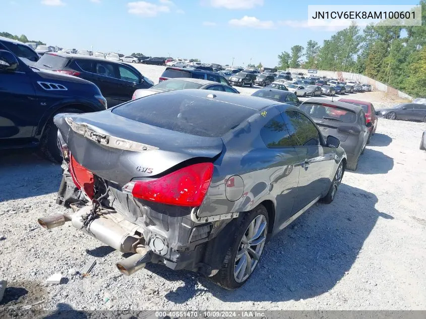 2010 Infiniti G37 Journey VIN: JN1CV6EK8AM100601 Lot: 40551470