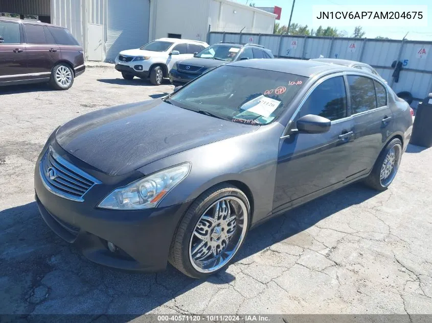 2010 Infiniti G37 Sedan Journey VIN: JN1CV6AP7AM204675 Lot: 40571120