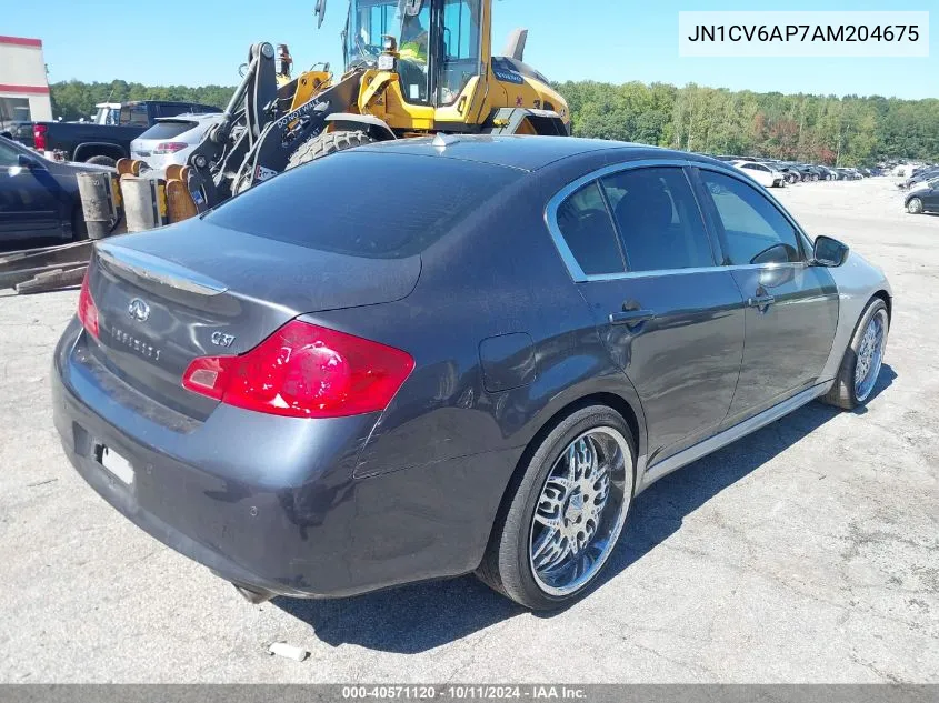 2010 Infiniti G37 Sedan Journey VIN: JN1CV6AP7AM204675 Lot: 40571120