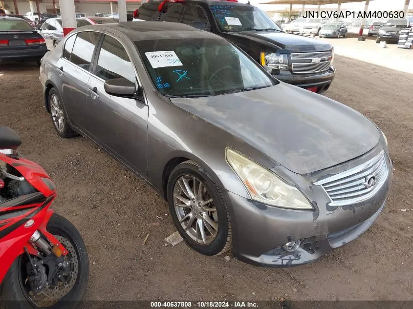 2010 Infiniti G37 Journey VIN: JN1CV6AP1AM400630 Lot: 40637808