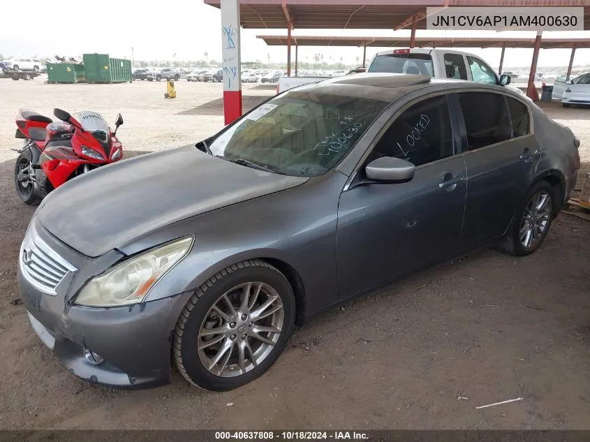 2010 Infiniti G37 Journey VIN: JN1CV6AP1AM400630 Lot: 40637808