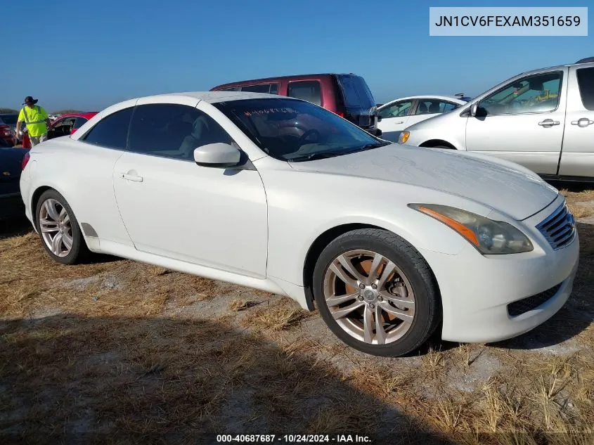 2010 Infiniti G37 VIN: JN1CV6FEXAM351659 Lot: 40687687