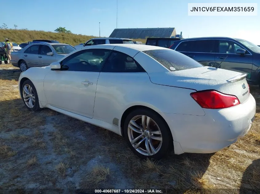 2010 Infiniti G37 VIN: JN1CV6FEXAM351659 Lot: 40687687