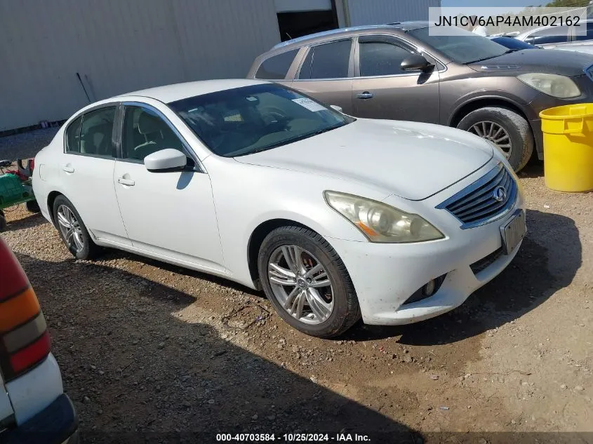 2010 Infiniti G37 Journey VIN: JN1CV6AP4AM402162 Lot: 40703584